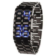 Detailed information about the product SUOXINI Stylish 8-LED Blue Light Digital Stainless Steel Bracelet Wrist Watch