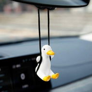 Detailed information about the product Super Cute Swing Duck Mirror Hanging Car Interior Accessories (Duck)