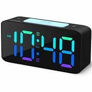 Detailed information about the product Super Loud Alarm Clock for Heavy Sleepers,Digital Clock with 7 Color NightLight,Adjustable Volume,Dimmer,Small Clocks for Bedrooms,Ok to Wake Up for Kids,Teens (Black+RGB)