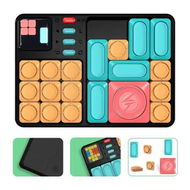 Detailed information about the product Super Slide Puzzle Games, 500+ Challenges Brain Teaser Puzzle, Sliding Puzzle Game for Kids Teens,Travel Toys Gifts for Boys Girls (Black)