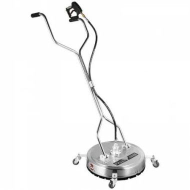 Surface Cleaner 20 inch Flat Surface Cleaner for Pressure Washer 4000psi Pressure with 3/8 Quick Connector Surface Cleaner W/ Casters 10.5GPM