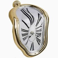 Detailed information about the product Surreal Timepiece Melting Clock Inspired by Salvador Dali's Artwork, a Unique Decorative Gift for Home or Office (Rome Gold)