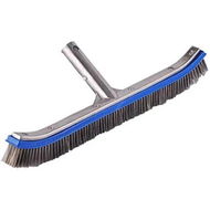 Detailed information about the product Swimming Pool Brush for Cleaning Pool Walls,Tiles & Floors,Heavy Duty 18 Aluminum Stainless Steel Wire Bristle Pool Scrub Brush for Curved Cleaning Brushes with EZ Clips