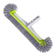 Detailed information about the product Swimming Pool Brush Head with Round Ends,17.5 inch Heavy Duty Aluminum Back Head for Cleans Walls, Tiles and Floors, Green