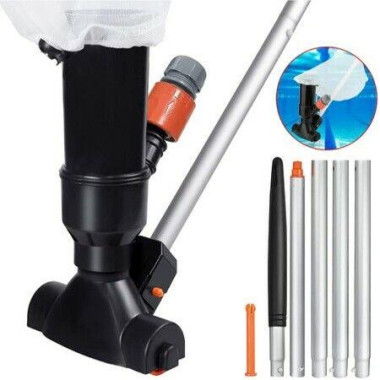 Swimming Pool Jet Vacuum Cleaner With 5 Pole Sections Underwater Cleaning Suction Spa Tub Vacuum Portable Household Cleaning Equipment Tool