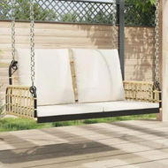 Detailed information about the product Swing Bench with Cushions 105x58x38 cm Poly Rattan and Steel