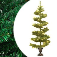 Detailed information about the product Swirl Pre-lit Christmas Tree with Pot Green 120 cm PVC