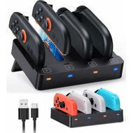 Detailed information about the product Switch Controller Charger Dock, Charging Dock for Nin-tendo Switch 2, 8 in 1 Portable Dual Direction Magnetic Fast Charger Staion