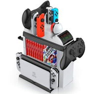 Detailed information about the product Switch Games Organizer Holder and Charging Dock for Nintendo Switch & Switch OLED Joy-Cons/Original Switch Pro Controller - Switch Storage Rack Stand