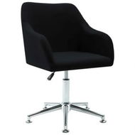 Detailed information about the product Swivel Dining Chair Black Fabric