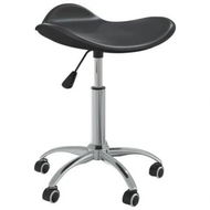 Detailed information about the product Swivel Dining Chair Black Faux Leather
