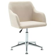 Detailed information about the product Swivel Dining Chair Cream Fabric