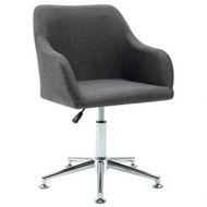 Detailed information about the product Swivel Dining Chair Dark Grey Fabric