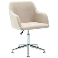 Detailed information about the product Swivel Office Chair Cream Fabric