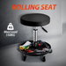 Swivel Work Stool Chair with Wheels Mechanic Tool Tray Height Adjustable Pneumatic Roller Seat for Home Car Repair Shop Salon Barber Bar Drafting Spa. Available at Crazy Sales for $49.95