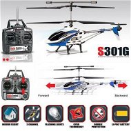 Detailed information about the product Syma S301G 3.5CH RC Helicopter with Gyro RGB Light EU Plug - Blue