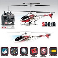 Detailed information about the product Syma S301G 3.5CH RC Helicopter with Gyro RGB Light EU Plug - Red