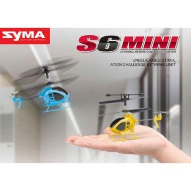 Syma S6 3CH The World's Smallest RC Helicopter With Gyro RTF - Blue