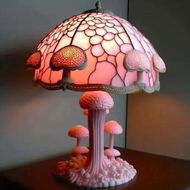 Detailed information about the product Table Lamp Stained Glass Mushroom Night Light Bedroom Living Room Office Home Decoration Christmas Gift Art