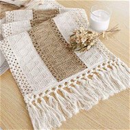 Detailed information about the product Table Runner for Home Decor 72 Inches Long Farmhouse Rustic Table Runner Cream & Brown Macrame Table Runner with Tassels for Boho Dining Bedroom Decor Rustic Bridal Shower (12x72 Inches)
