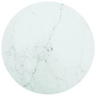 Detailed information about the product Table Top White Ã˜60x0.8 cm Tempered Glass with Marble Design