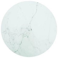 Detailed information about the product Table Top White Ã˜70x0.8 cm Tempered Glass with Marble Design