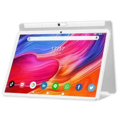 Tablet 10.1 inch Android Tablet Octa-Core Processor with 64GB Storage,Dual 13MP+5MP Camera,WiFi,Bluetooth,GPS,512GB Expand Support,IPS Full HD Display (Silver)