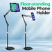 Tablet Floor Stand iPad iPhone Kindle Mobile Cell Phone Holder Hands Free Overhead Bed Clip Mount Switch Angle Height Adjustable Universal Metal Base. Available at Crazy Sales for $39.90