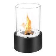 Detailed information about the product Tabletop Fireplace with Decorative Stones Stainless Steel Bioethanol Indoor Outdoor Table Fireplace for Living Room and Balcony Smokeless and Odourless