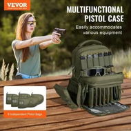 Detailed information about the product Tactical Range Backpack for 6 Pistols Gun Backpack Green