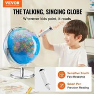 Detailed information about the product Talking World Globe 228.6 mm Interactive Globe for Kids Early Learning Teaching Educational Globe with Smart Talking Pen LED Night Light USB Interface