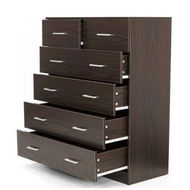 Detailed information about the product Tallboy Dresser 6 Chest Of Drawers Cabinet 85 X 39.5 X 105 Cm - Brown