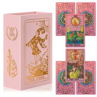 Detailed information about the product Tarot Cards Pink Tarot Cards with Guide Book Waterproof and Wrinkle Resistant Tarot Gold Foil Tarot Cards for Beginners Pink Tarot Deck Tarot Cards with Meanings on Them Gold Tarot Cards