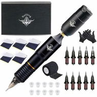 Detailed information about the product Tattoo Machine Kit Professional Wireless Tattoo Pen Kit Detachable RC Tattoo Power Supply,Tattoo Motor Unit Color Black