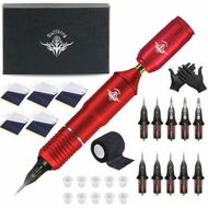 Detailed information about the product Tattoo Machine Kit Professional Wireless Tattoo Pen Kit Detachable RC Tattoo Power Supply,Tattoo Motor Unit Color Red