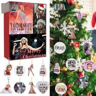 Detailed information about the product Taylor Christmas Advent Countdown Calendar Contain 24 Pieces Gift Christmas Acrylic Decoration And Bracelet Surprise Christmas Gift