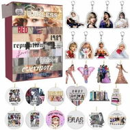 Detailed information about the product Taylor Christmas Advent Countdown Calendar Containing 24 Pieces Gift Acrylic Decorations and Bracelet Surprise Christmas Gift