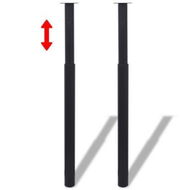 Detailed information about the product Telescopic Table Legs 2 Pcs Black 710 Mm-1100 Mm