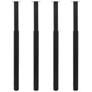 Detailed information about the product Telescopic Table Legs 4 pcs Black 710 mm-1100 mm