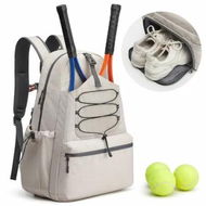 Detailed information about the product Tennis Bag,Tennis Backpack for Women Men, Large Pickleball Bag,Holds 4 Rackets with Shoe-Color: Ivory