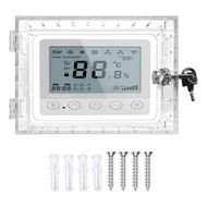 Detailed information about the product Thermostat Lock Box Cover with Key, Clear Thermostat Cover with Lock Compatible With Honeywell Home Thermostat On Wall, 20 x 12 x 6 cm