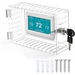 Thermostat Lock Box with Key, Universal Acrylic Thermostat Cover with Lock for Wall Thermostats, Restaurants, Wall AC Panel, School, 18 x 12 x 6 cm. Available at Crazy Sales for $19.95