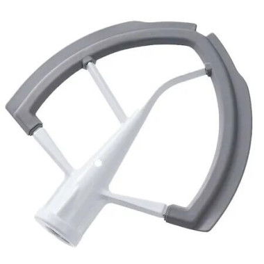 Thorough Mixing Flex Edge Beater with Silicone Edges for KitchenAid Mixers(White)