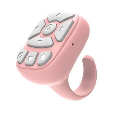 TikTok Scrolling Ring for iPhone Fingertip Remote Control Compatible with iOS/Android, Pink