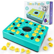 Detailed information about the product Timed Puzzle Game,Puzzle Board Game,Shape Matching Pop Up Tray Toy Set with Timer Cognitive Matching Training Puzzle For Kids 3+ Color Blue