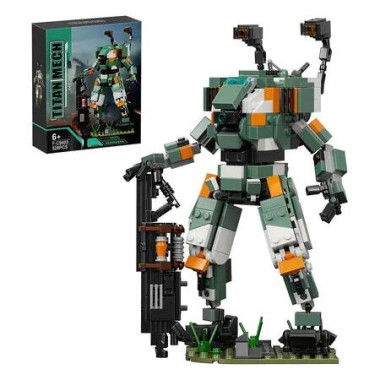 Titan Mecha Robot Building Kit, Vanguard Class Game Mech Action Figure with Stable Pedestal Model Toy, Compatible with Lego for Age 3 Up, 528 PCS