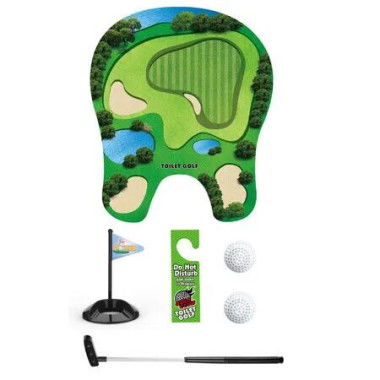 Toilet Mini Golf Set Fun Leisure & Entertainment Sports Toy Perfect for Miniature Golf Scene