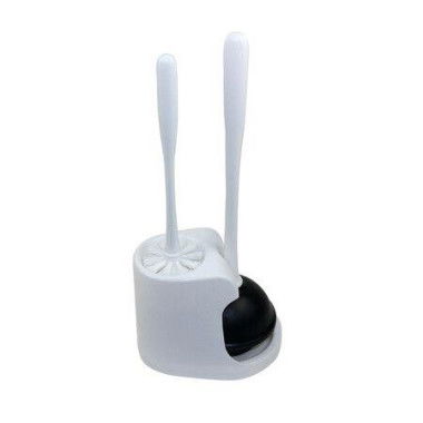 Toilet Plunger And Bowl Brush Combo For Bathroom Cleaning White 1 Set