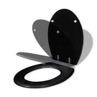 Detailed information about the product Toilet Seats with Soft Close Lids MDF Black