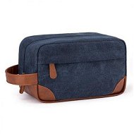 Detailed information about the product Toiletry Bag Hanging Dopp Kit For Men Water Resistant Canvas Shaving Bag With Large Capacity For Travel-Navy Blue